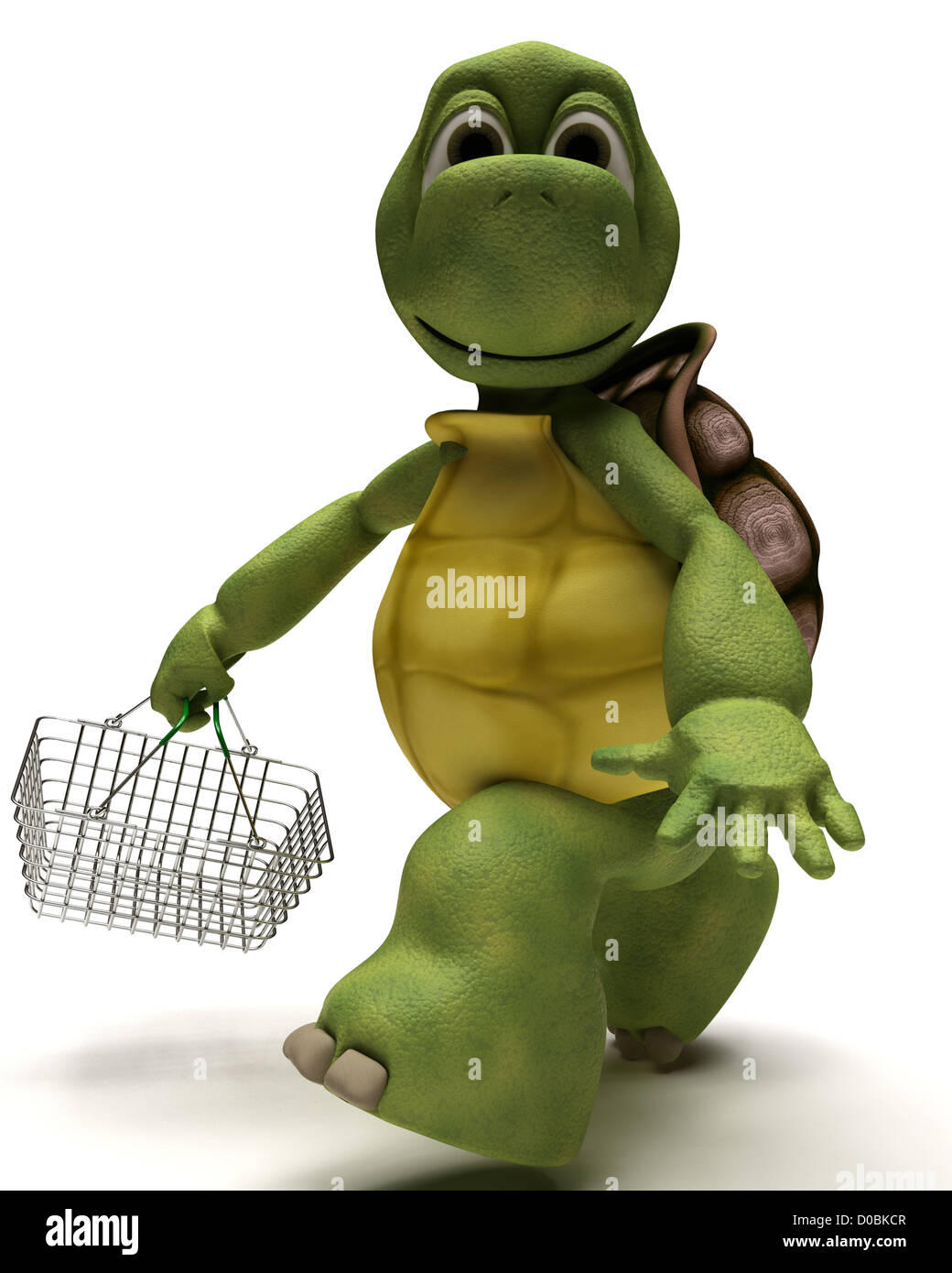 3D Render of a Tortoise et panier Banque D'Images