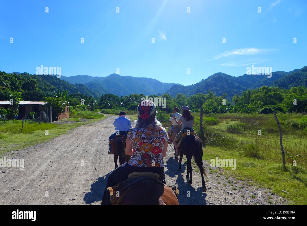 Promenade à cheval, Puerto Vallarta, Jalisco, Mexique Banque D'Images