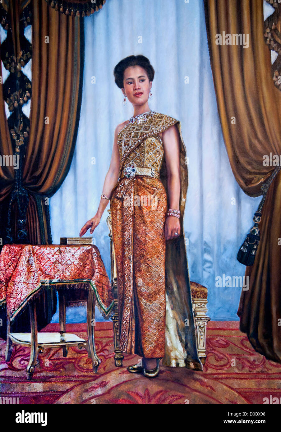 La Reine Sirikit de Thaïlande Sirikit Kitiyakara Mom Rajawongse né Banque D'Images