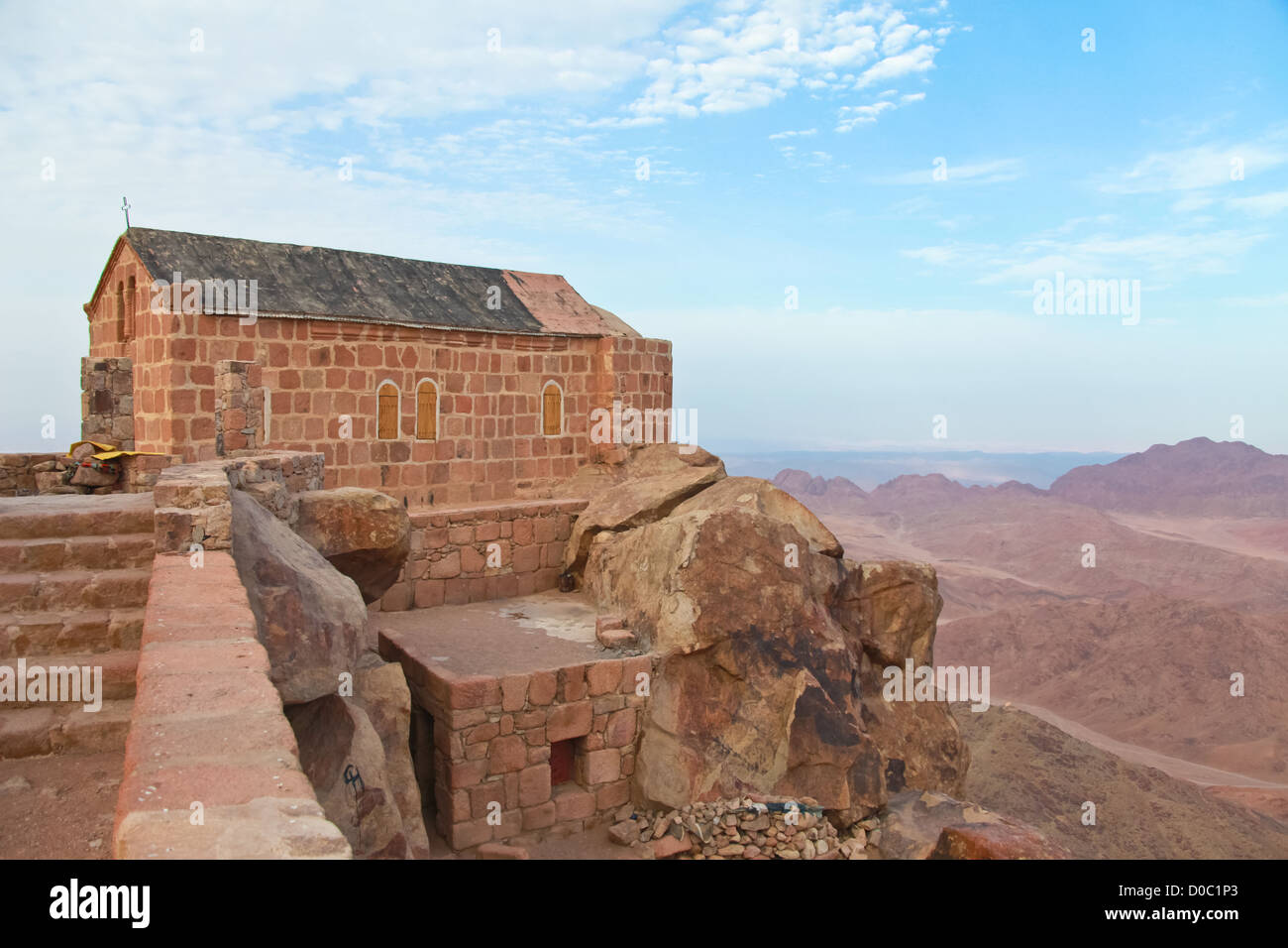 Chapelle Orthodoxe grecque sur le mont Sinaï / Moïse montagne à 2285m en Egypte Banque D'Images