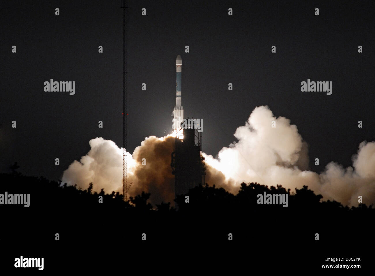 D'une fusée Delta II lance le système de positionnement global de la RII-21M. Banque D'Images