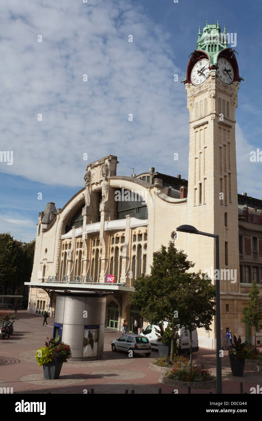 La gare de Rouen-Rive-droite. Rouen, Normandie, France. Banque D'Images