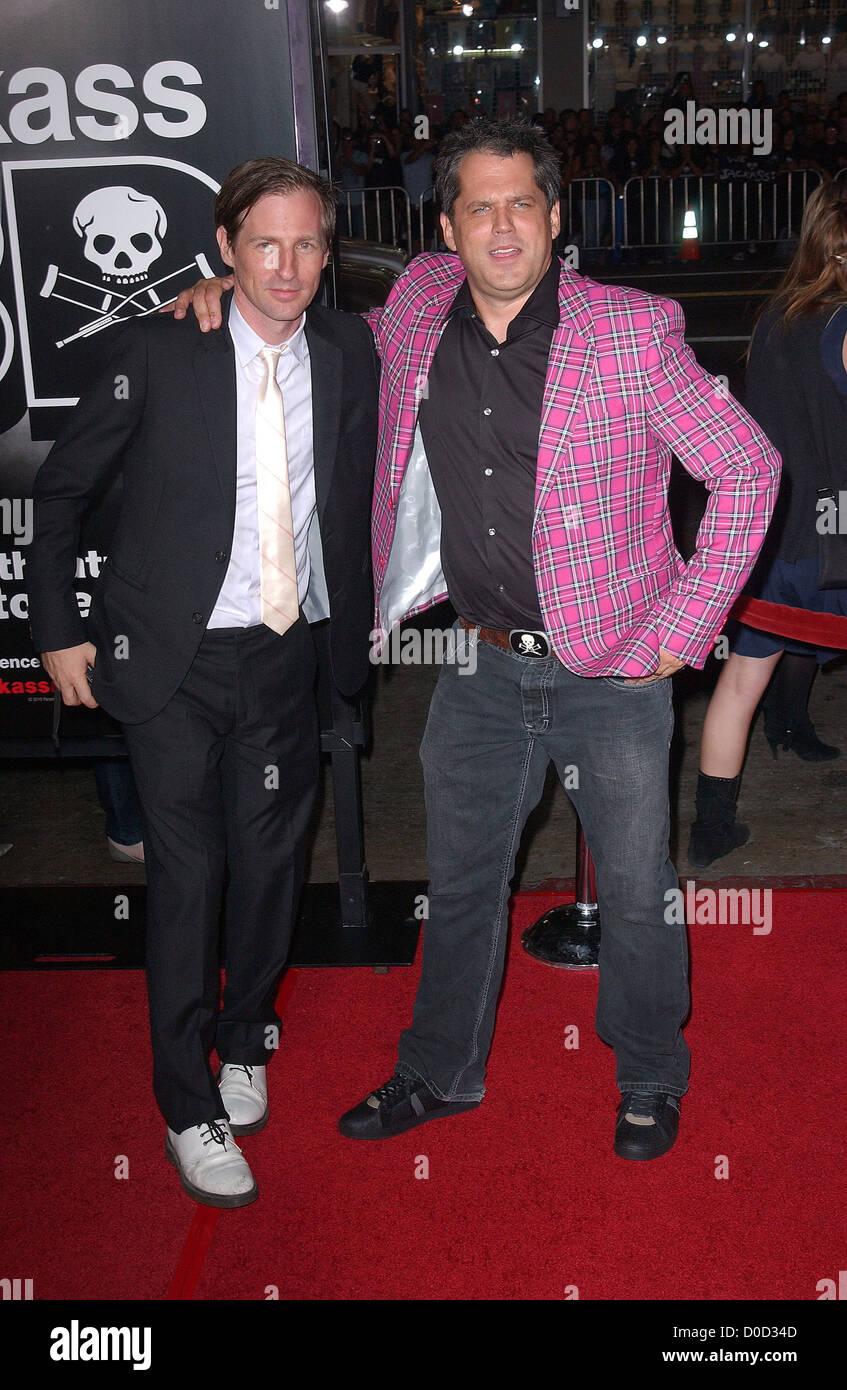 Spike Jonze et Jeff Tremaine Los Angeles Premiere de 'Jackass 3D' au Grauman's Chinese Theatre - Arrivées Hollywood, Banque D'Images