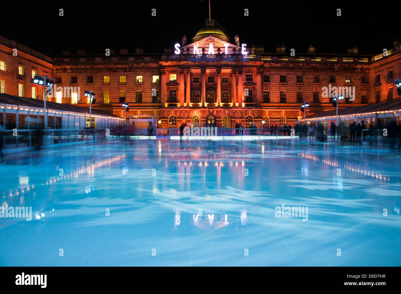 Patinoire à Somerset House, Londres Banque D'Images