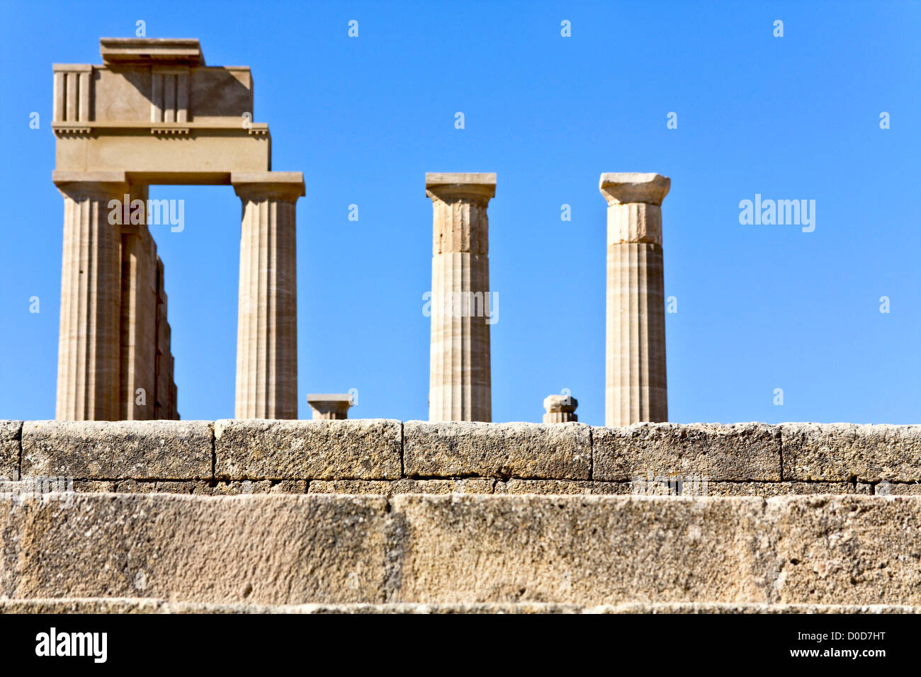 Lindos site archéologique de l'île de Rhodes, Grèce Banque D'Images