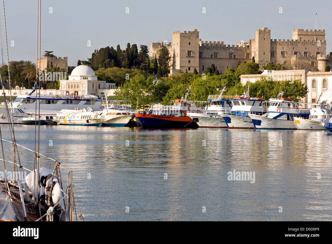 Port de l'île de Rhodes en Grèce Banque D'Images