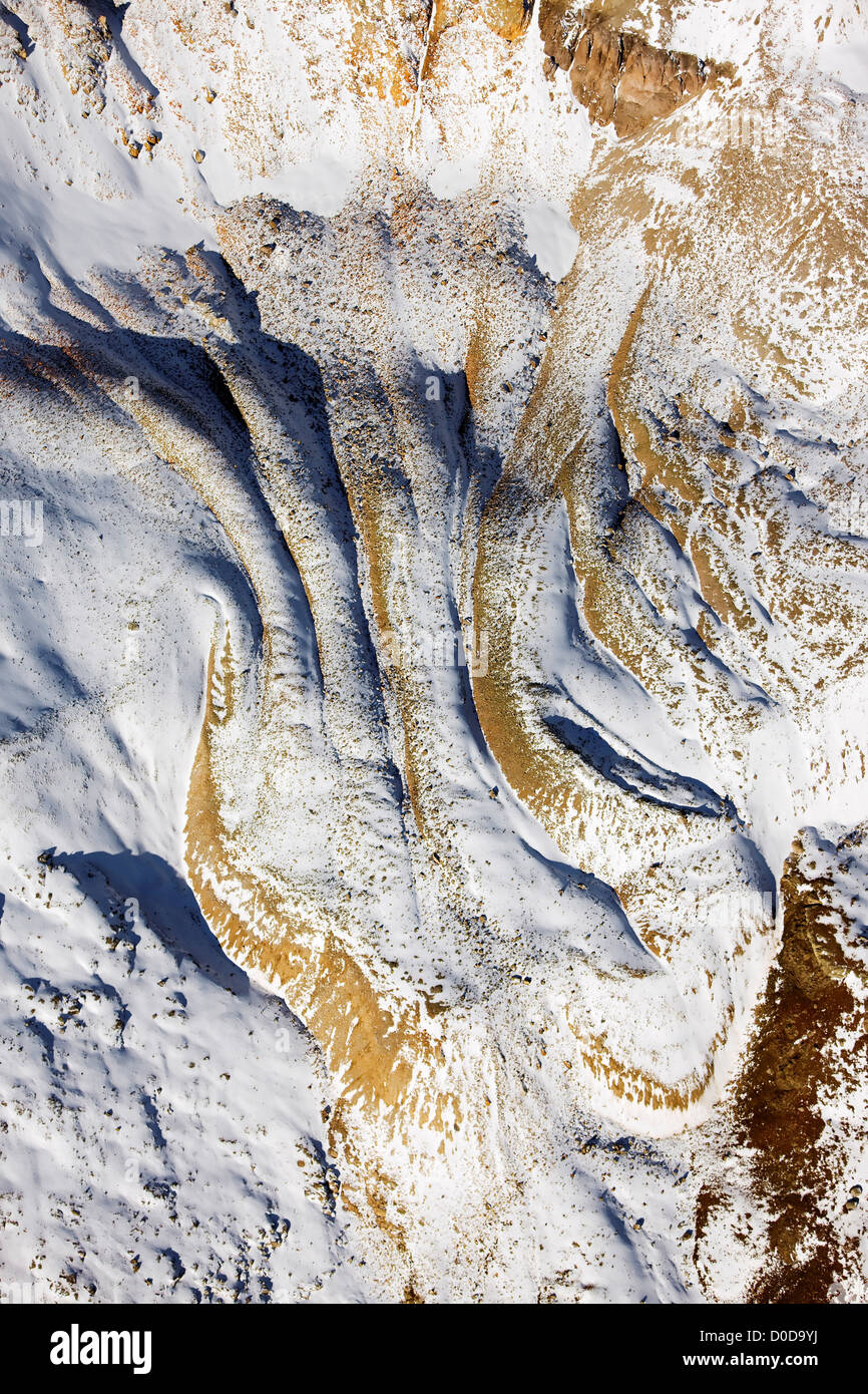 Moraines glacières Banque D'Images