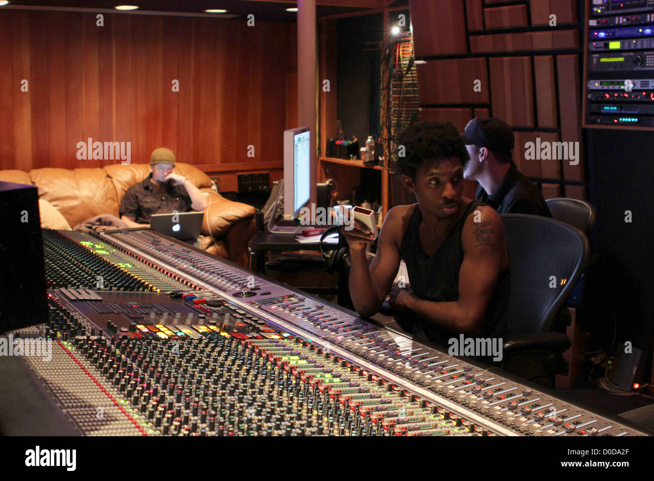 Shwayze aka Aaron Smith l'enregistrement de son nouvel album de la Conway Recording Studios à Los Angeles, Californie - 20.10.10 Banque D'Images