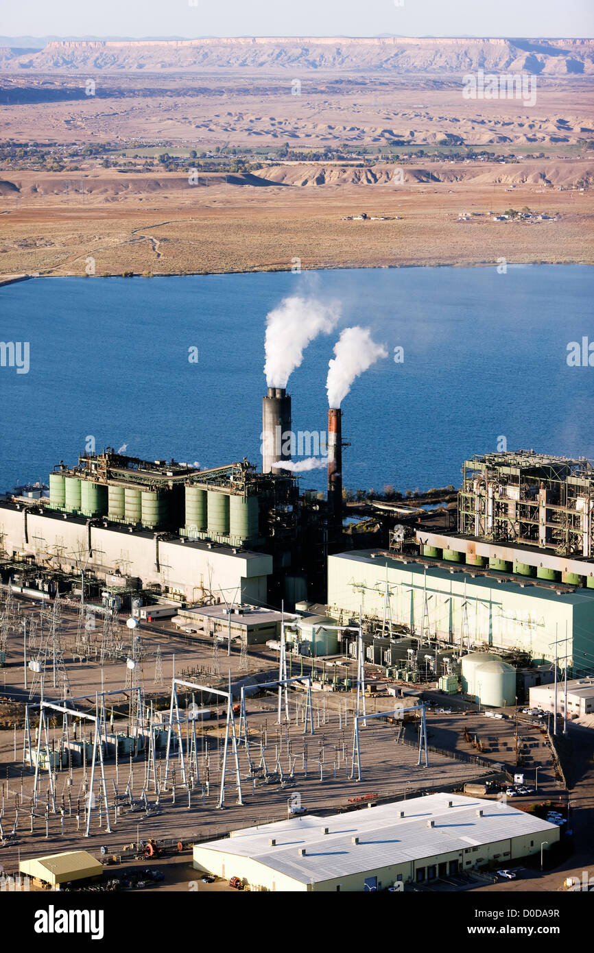 La combustion de charbon centrale électrique au Nouveau Mexique Banque D'Images
