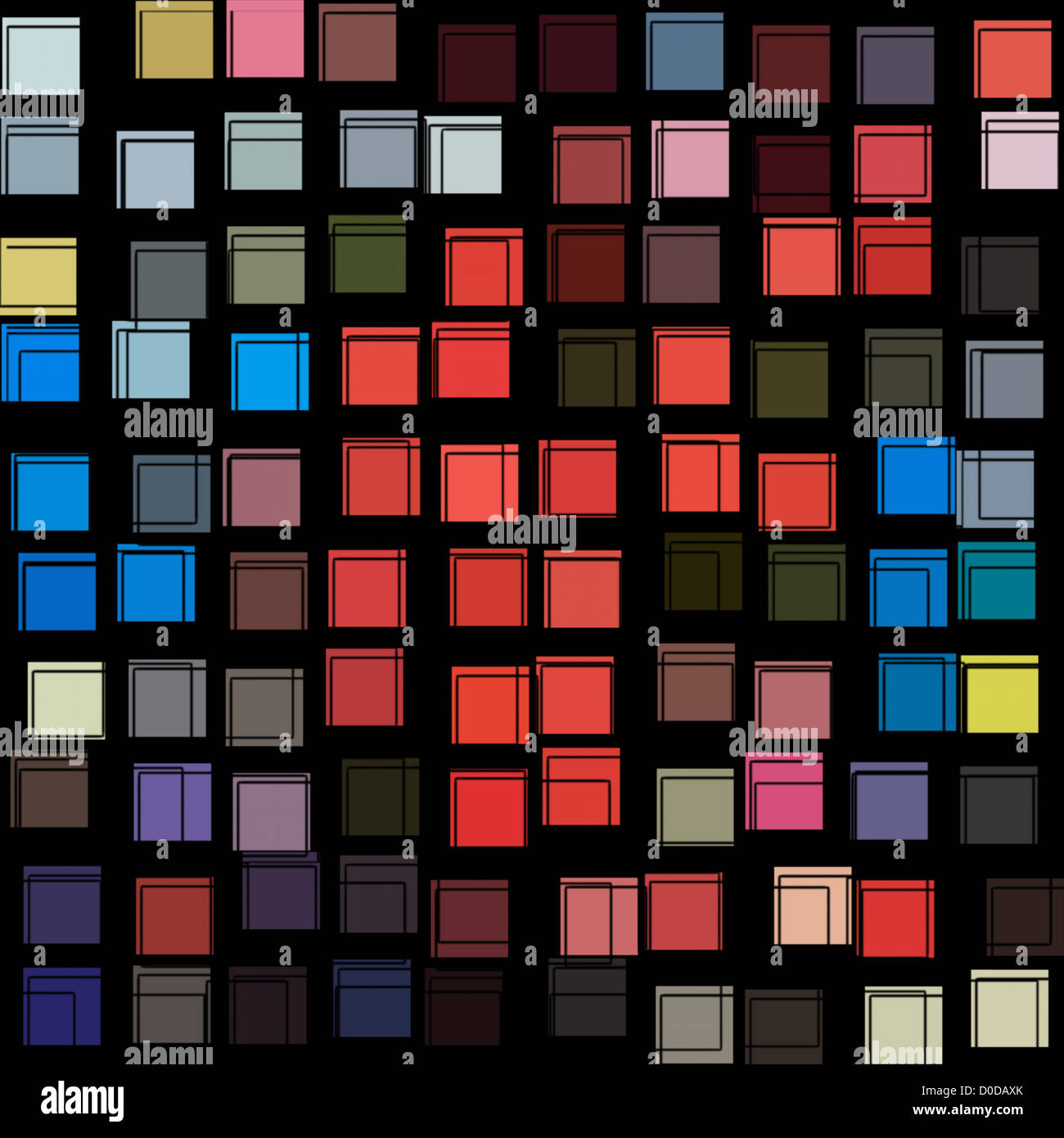 Des carrés et des lignes abstraites motif coloré. Background illustration créées numériquement. Banque D'Images