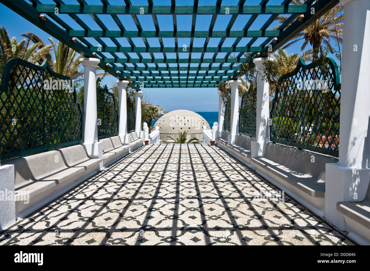 Summer resort de luxe à Kalithea, l'île de Rhodes en Grèce Banque D'Images