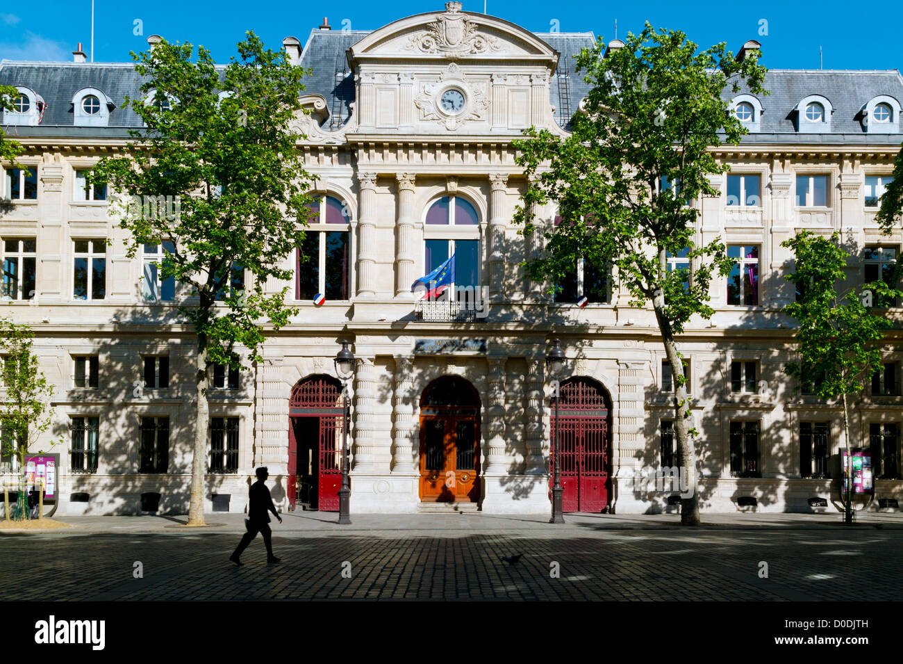 Place Baudoyer,la Mairie du 4ème arrondissement, Paris, France Banque D'Images