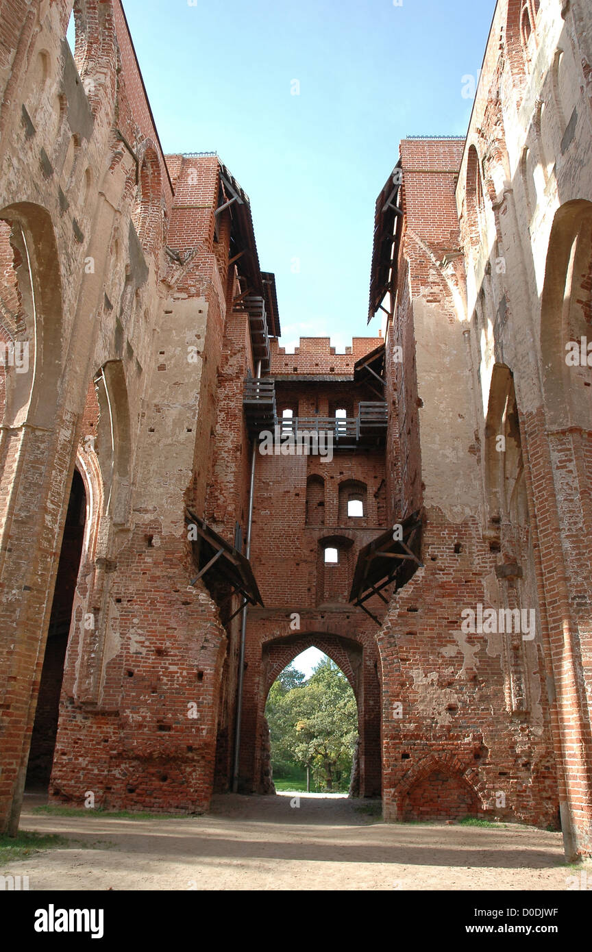 'Ancienne' Toomkirik les ruines de l'église à Tartu, Estonie Banque D'Images