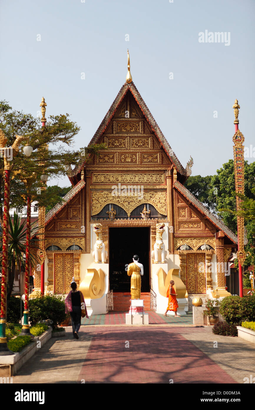 Temple Bouddhique Wat Phra Singha à Chiang Rai, Thaïlande, Asie. Banque D'Images