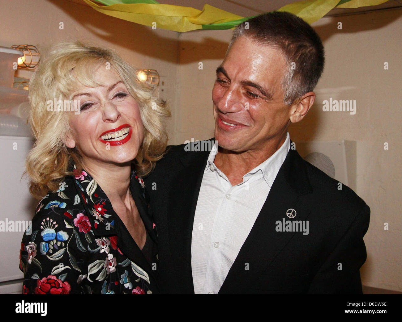 Judith Light et Tony Danza Tony Danza retrouve Judith Light backstage le Broadway production de 'Lombardi' le cercle de Banque D'Images