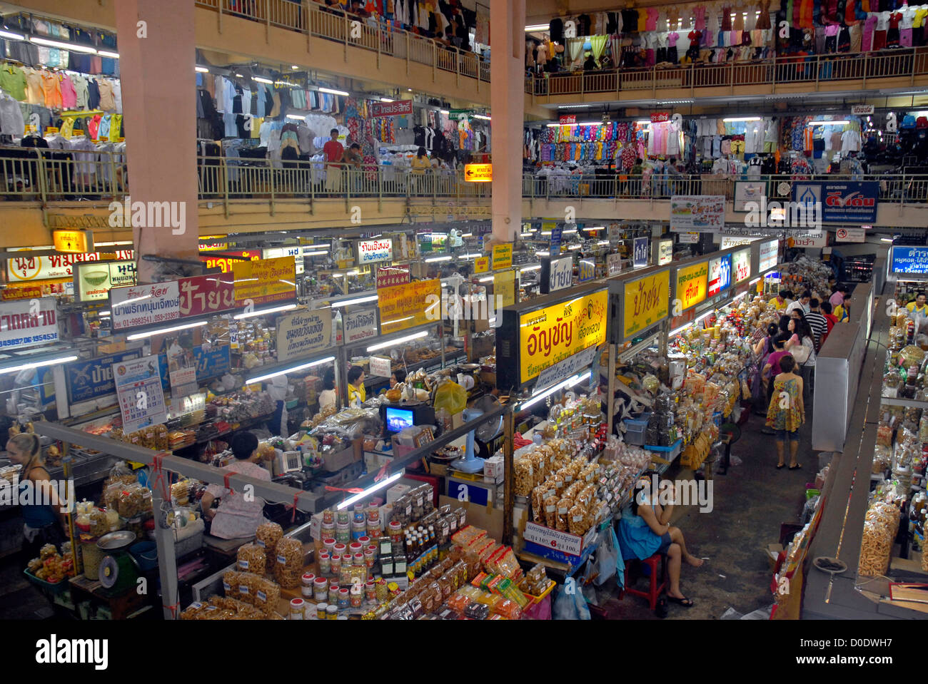 Marché, Marché Warorot, Chiang Mai, Thaïlande, Asie Banque D'Images