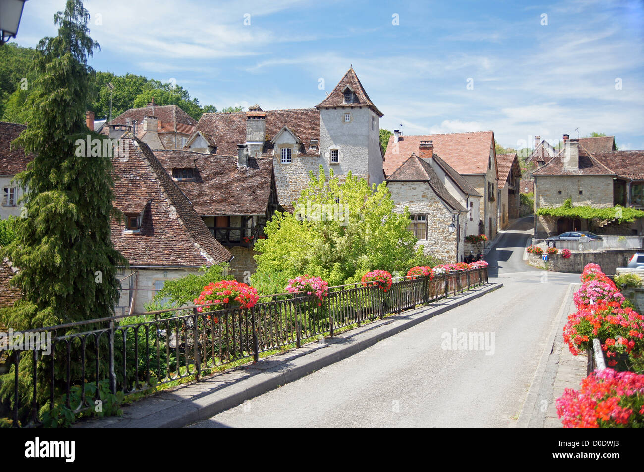 France : le joli village de Carrenac Banque D'Images