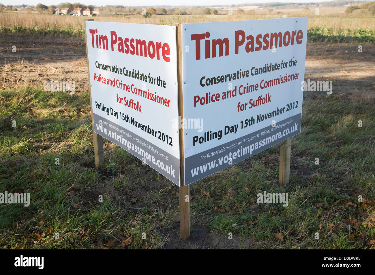 La police et le crime Tim Passmore élection Commissaire 15 Novembre 2012 Banque D'Images