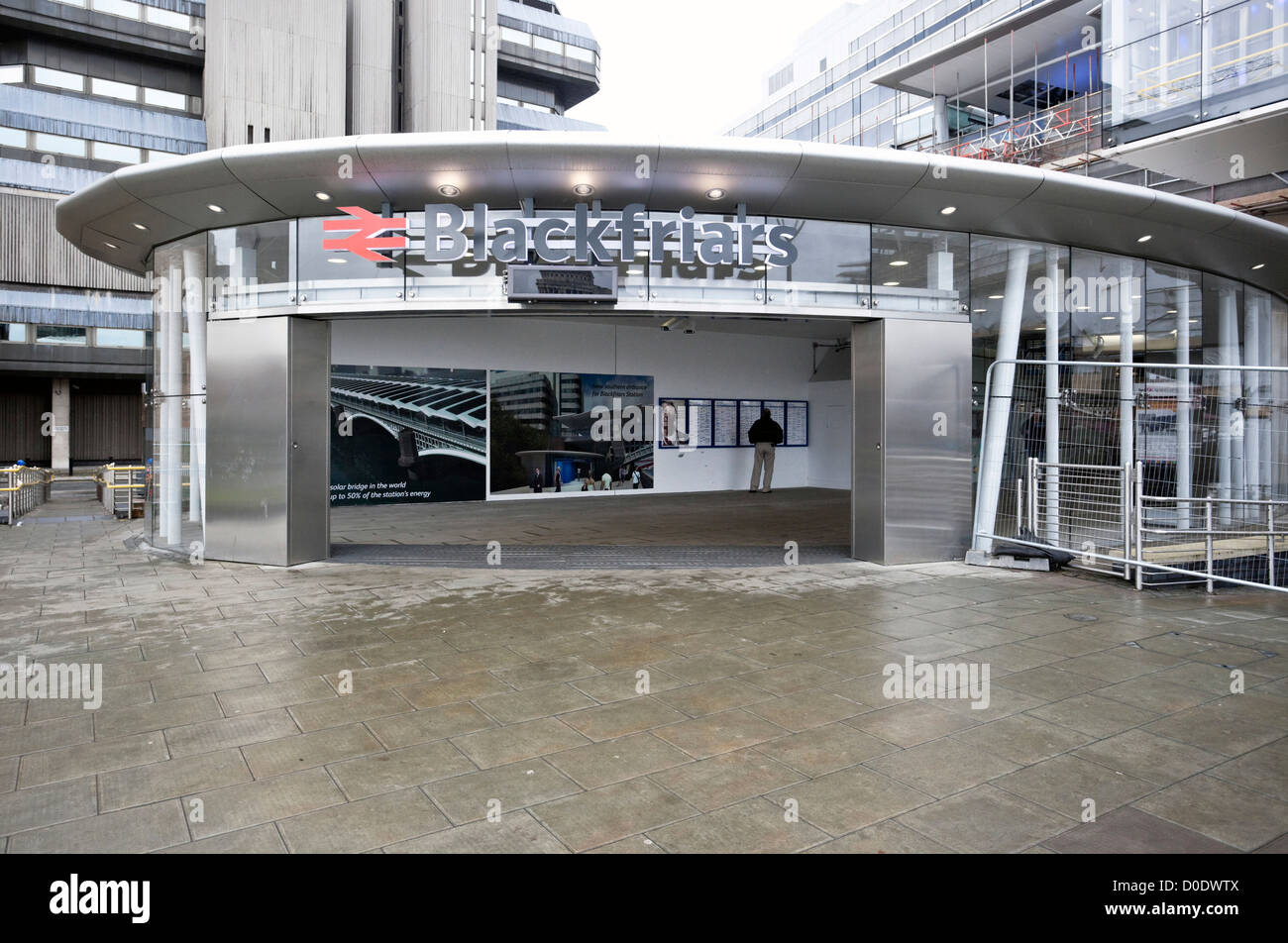 La gare de Blackfriars, South Bank, Londres, Angleterre, Royaume-Uni Banque D'Images