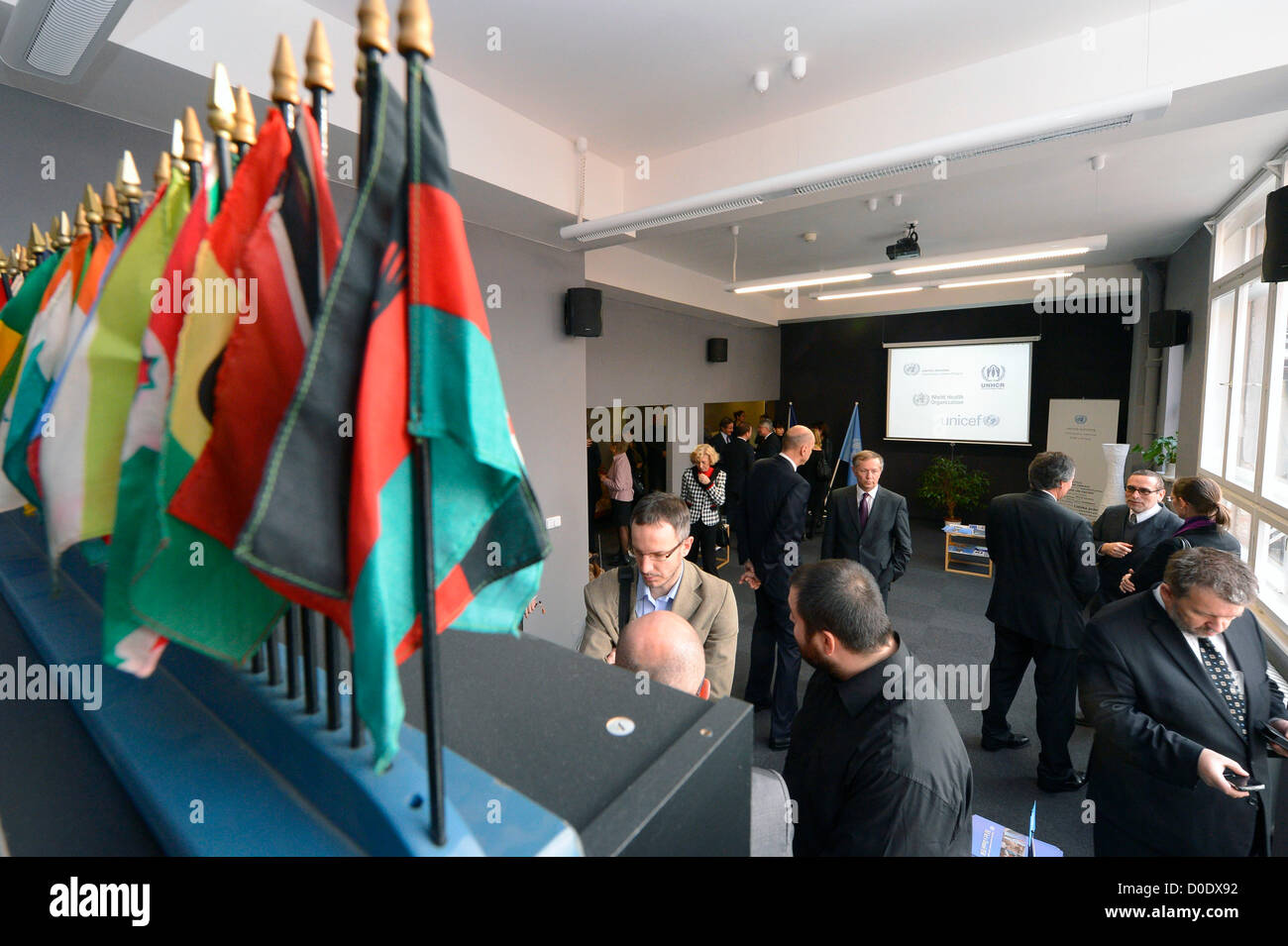 Prague, République tchèque. 23 novembre 2012. Nouvelles chambres du centre d'information des Nations Unies ont été lancées officiellement en rue Zelezna à Prague, en République tchèque, le 23 novembre 2012. (Photo/CTK Michal Dolezal) Banque D'Images