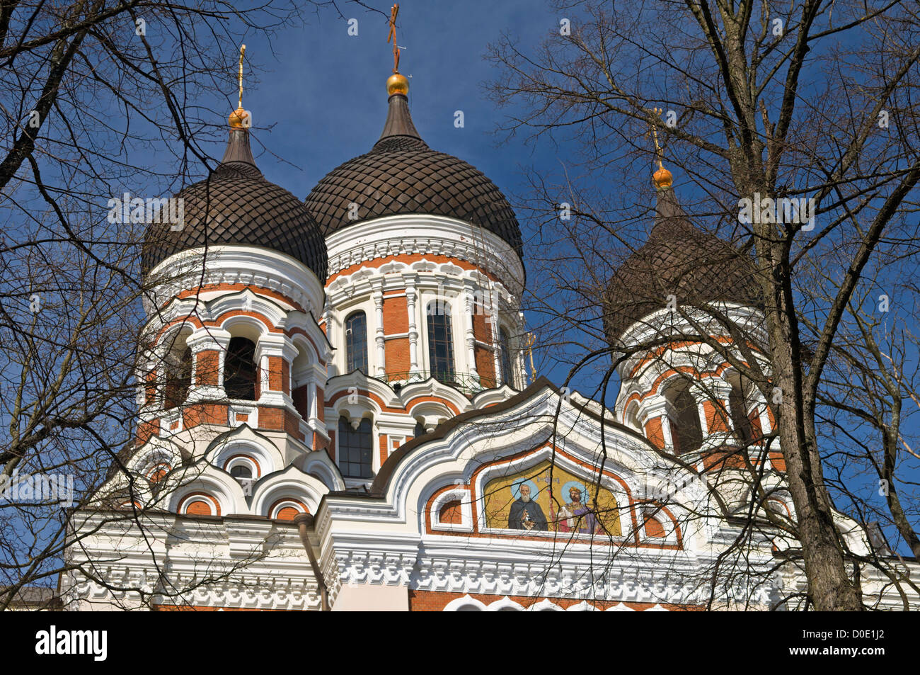 Cathédrale Alexandre Nevski Estonie Tallinn Toompea Banque D'Images