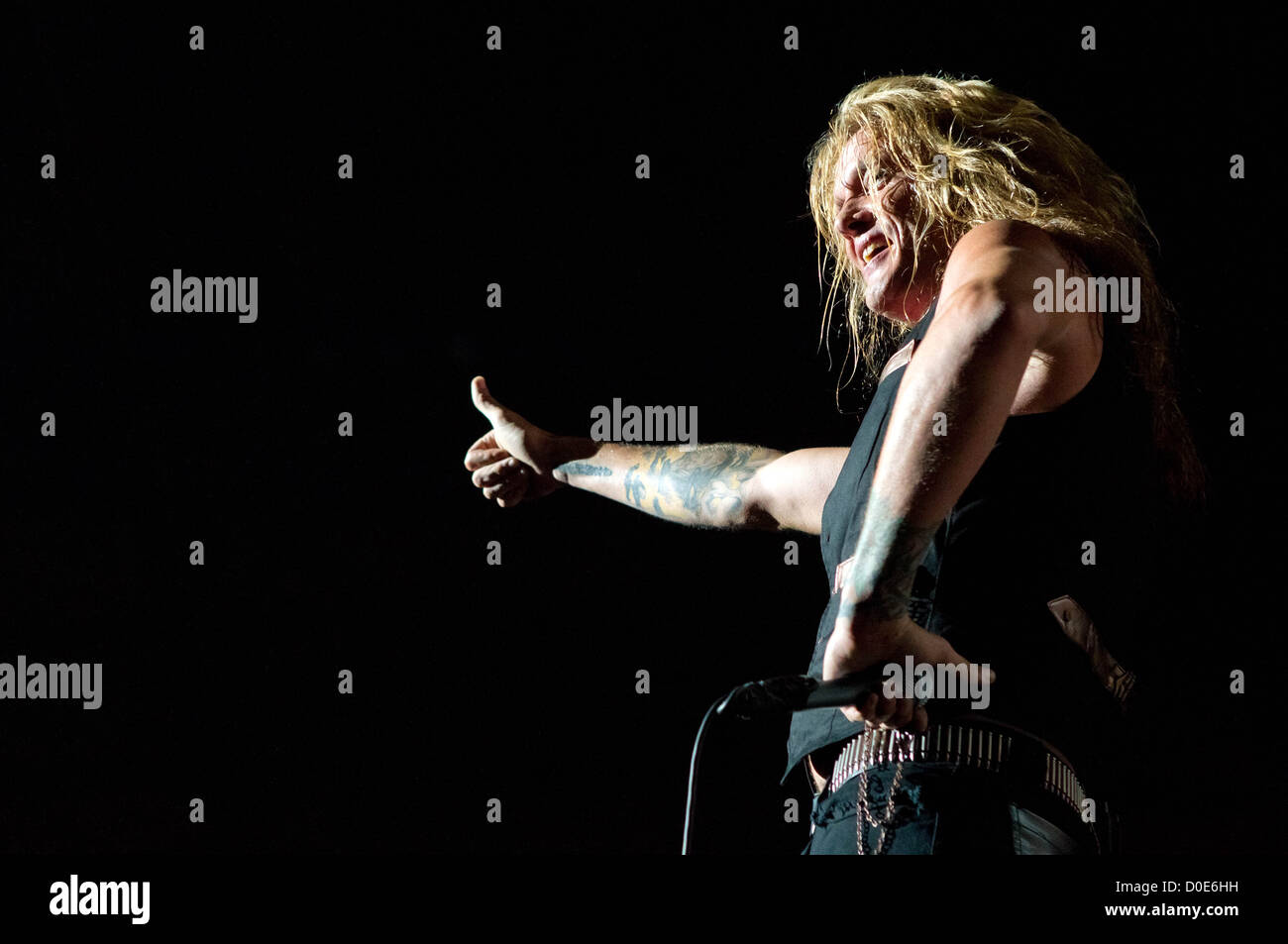 Sebastian Bach effectue live au Pavilhao Atlantico Lisbonne, Portugal - 06.10,10 Banque D'Images