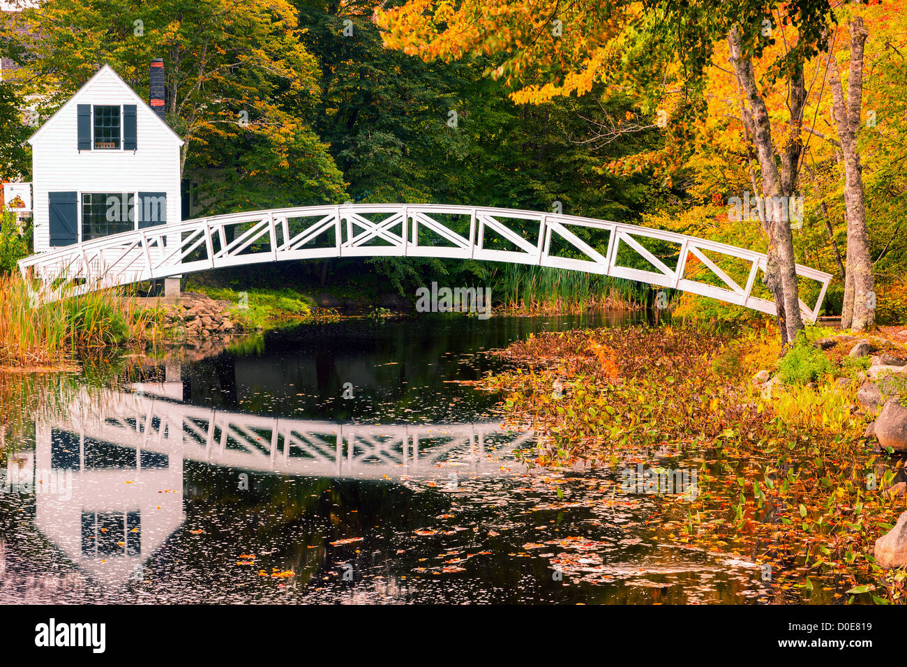 Somesville bridge en Acadie N.P, Maine, USA Banque D'Images