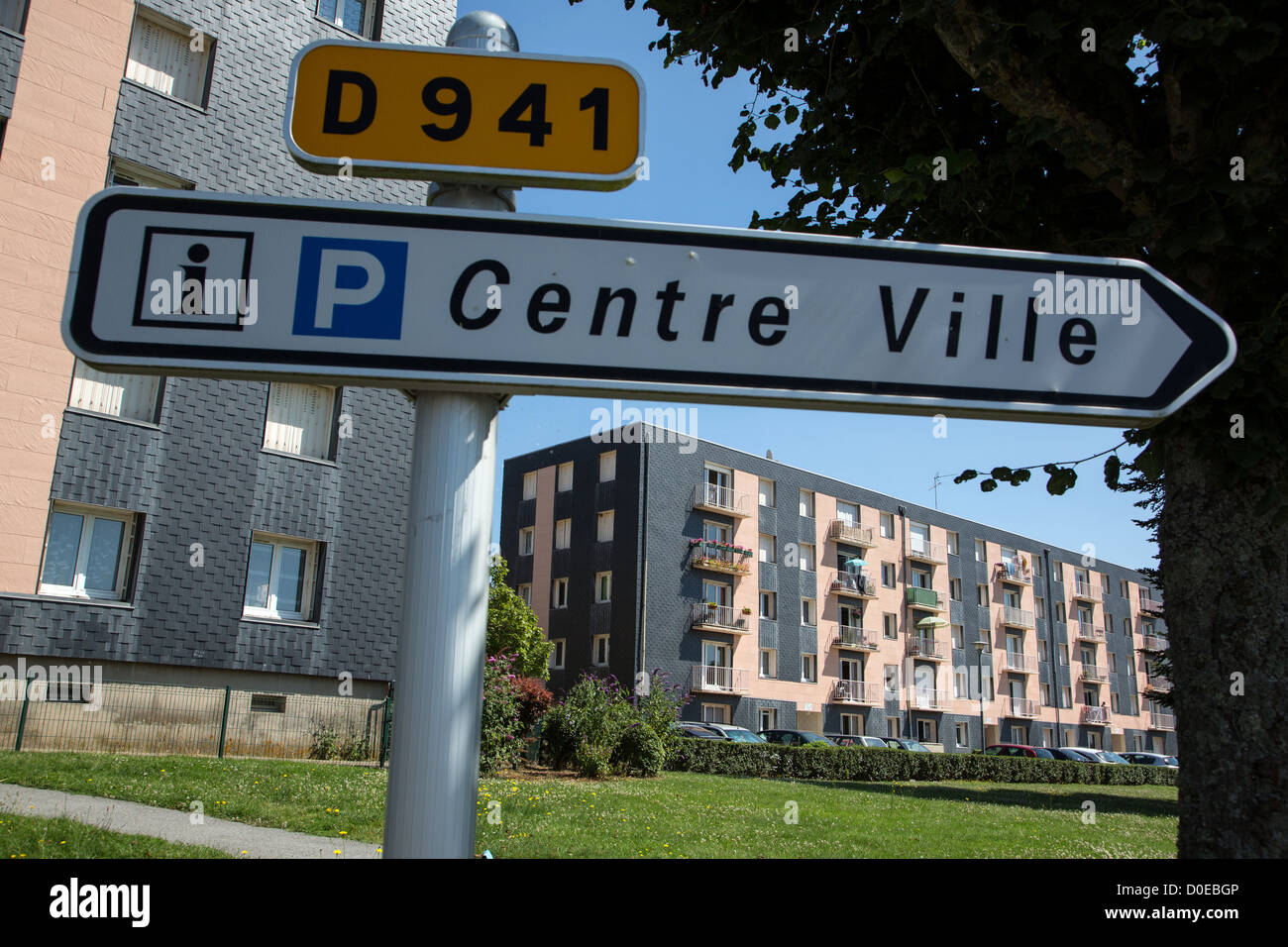 Logement CONSEIL SUBVENTIONNÉ À L'ENTRÉE DE LA VILLE DE SENONCHE Eure-et-Loir (28) FRANCE Banque D'Images