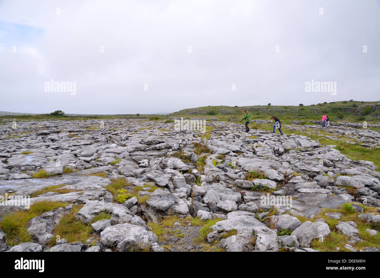 Des formations de roche karstique du Burren Irlande Banque D'Images