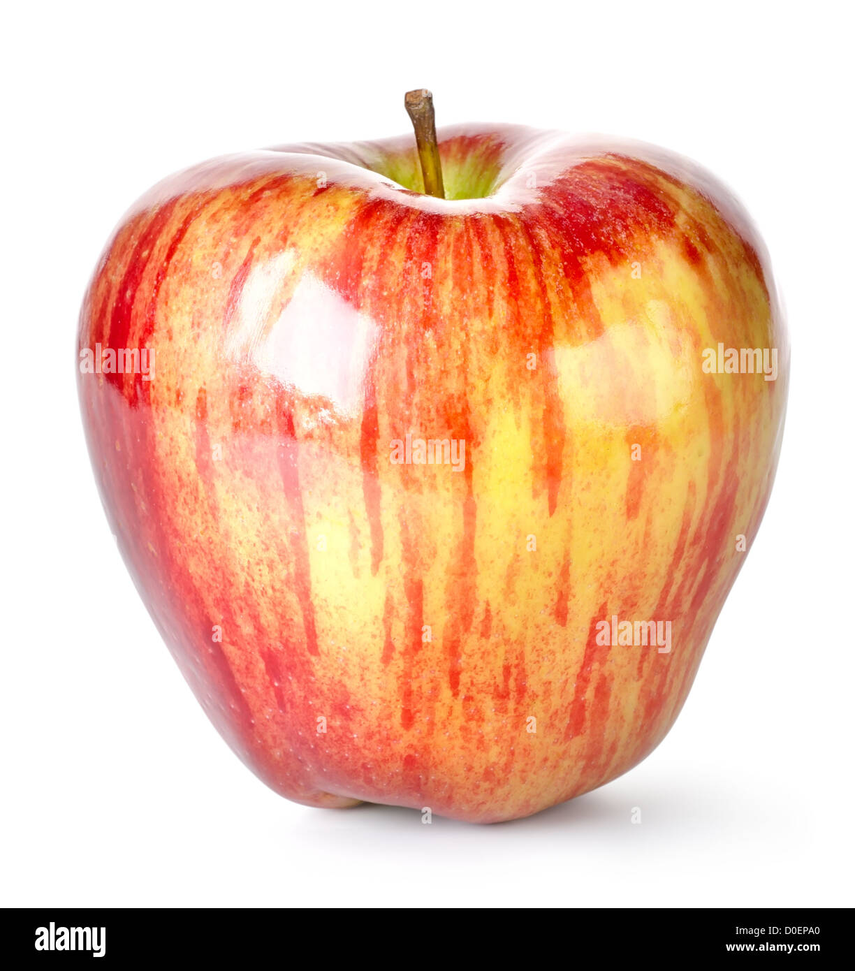 Pomme Rouge isolé sur fond blanc Banque D'Images