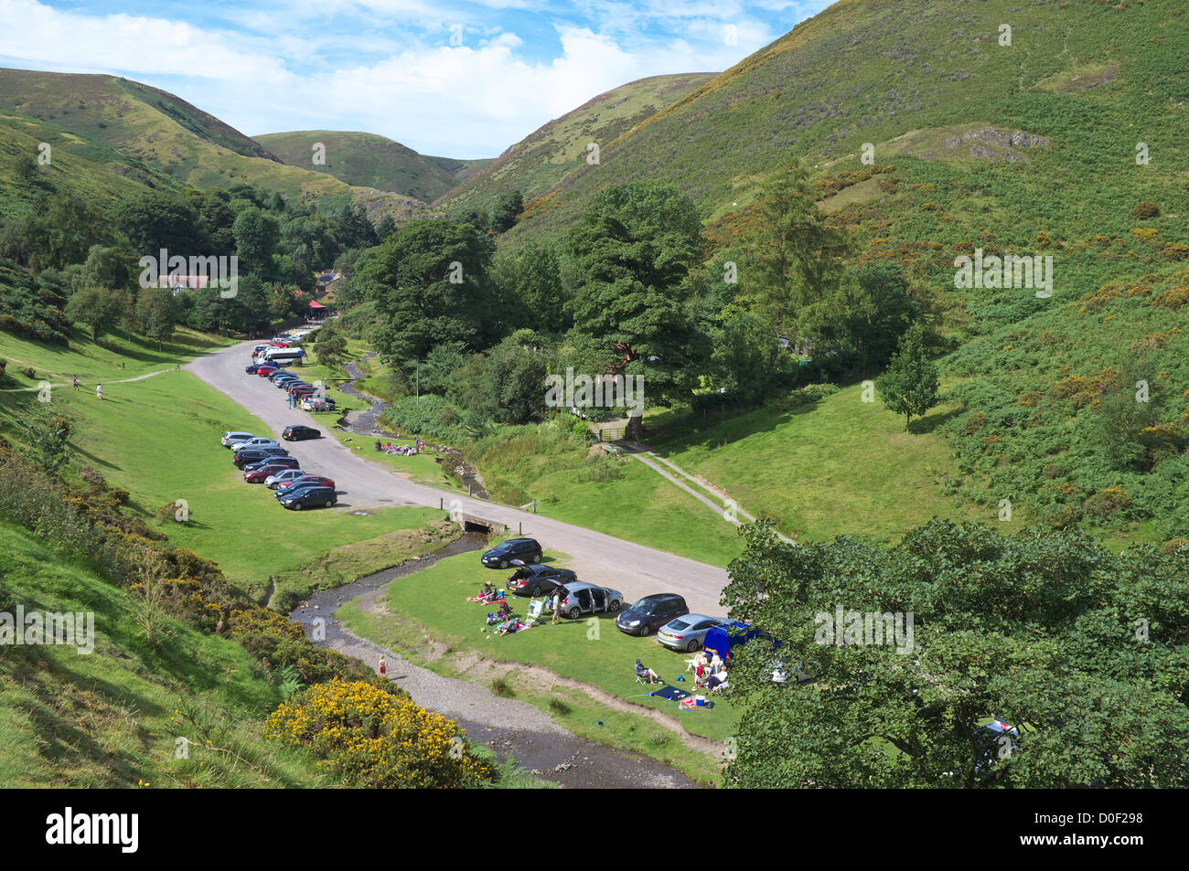 La vallée de moulin à carder près de Church Stretton Long Mynd, Shropshire, England, UK Banque D'Images