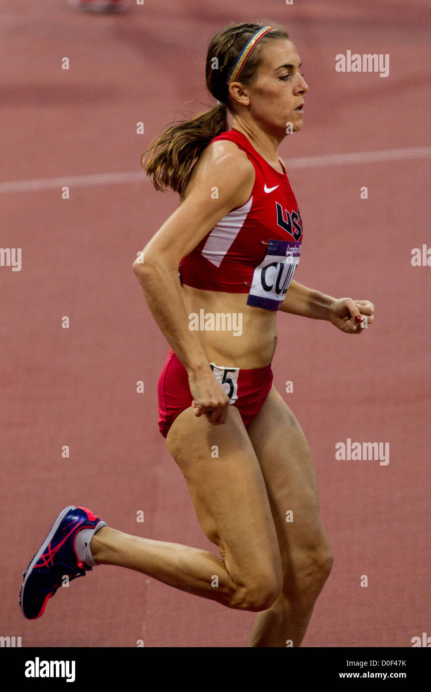 Julie Culley (USA) qui se font concurrence sur le 5000m finale aux Jeux Olympiques d'été, Londres 2012 Banque D'Images