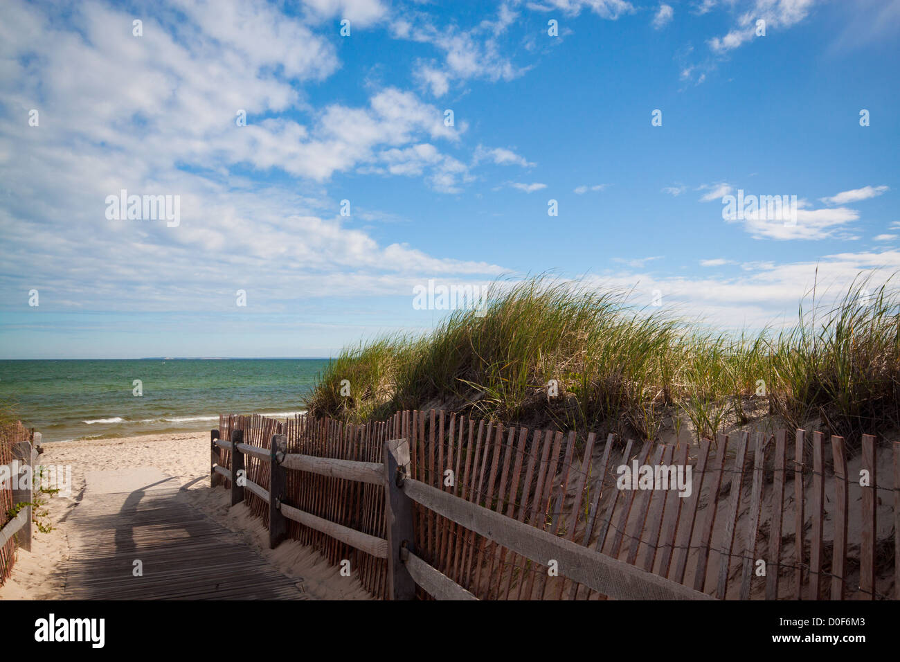 Une plage sur le cape cod avec dunes de sable Banque D'Images