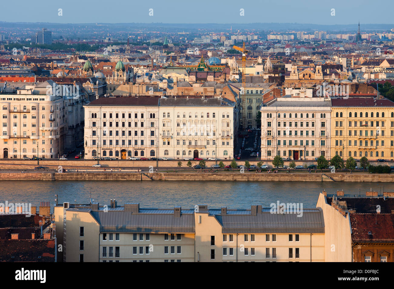 Ville de Budapest en Hongrie, au coucher du soleil. Banque D'Images