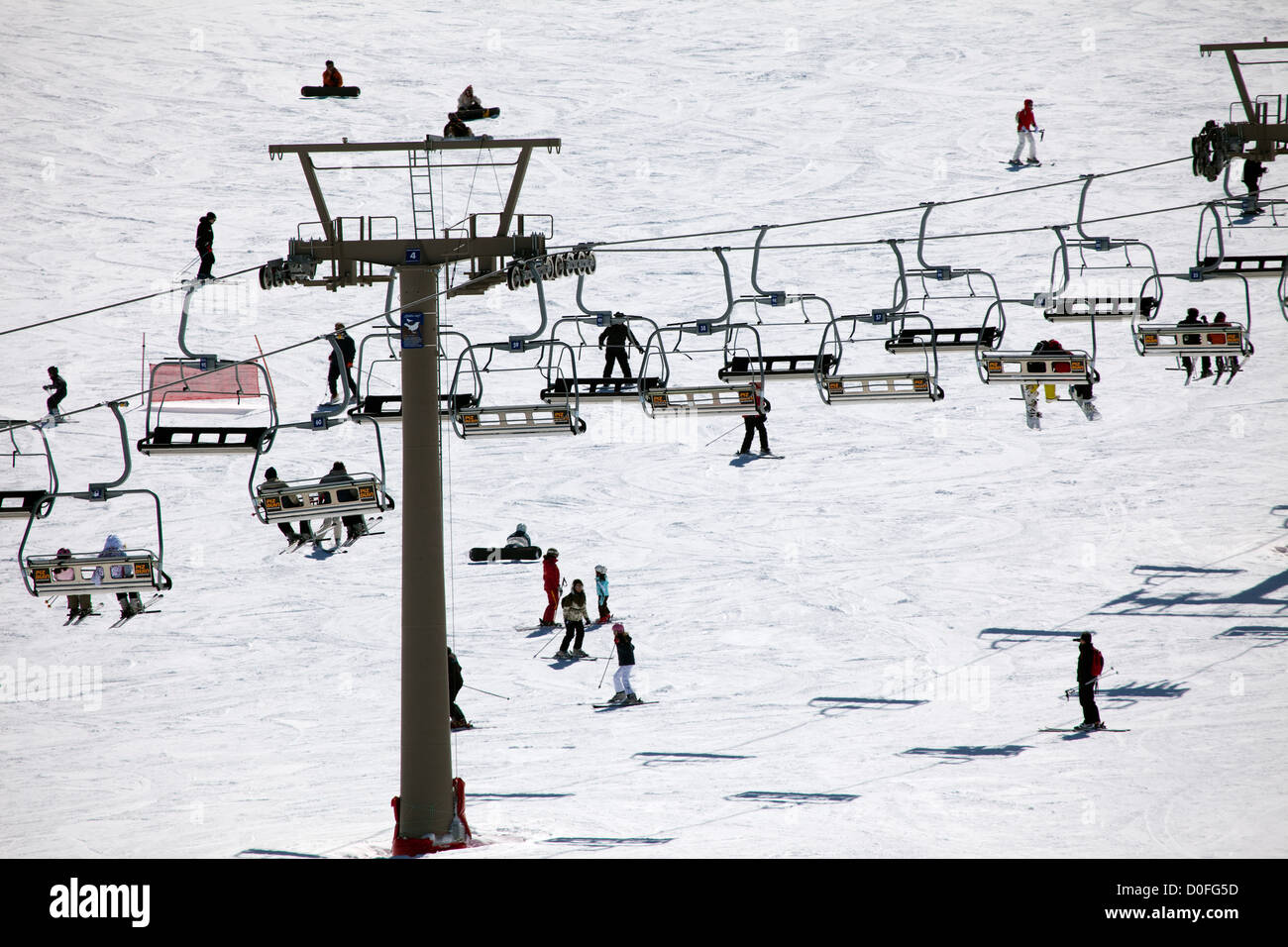 La station de ski Sierra Nevada Grenade Andalousie Espagne Estacion de esqui Sierra Nevada Granada, Andalousie Espagne Banque D'Images