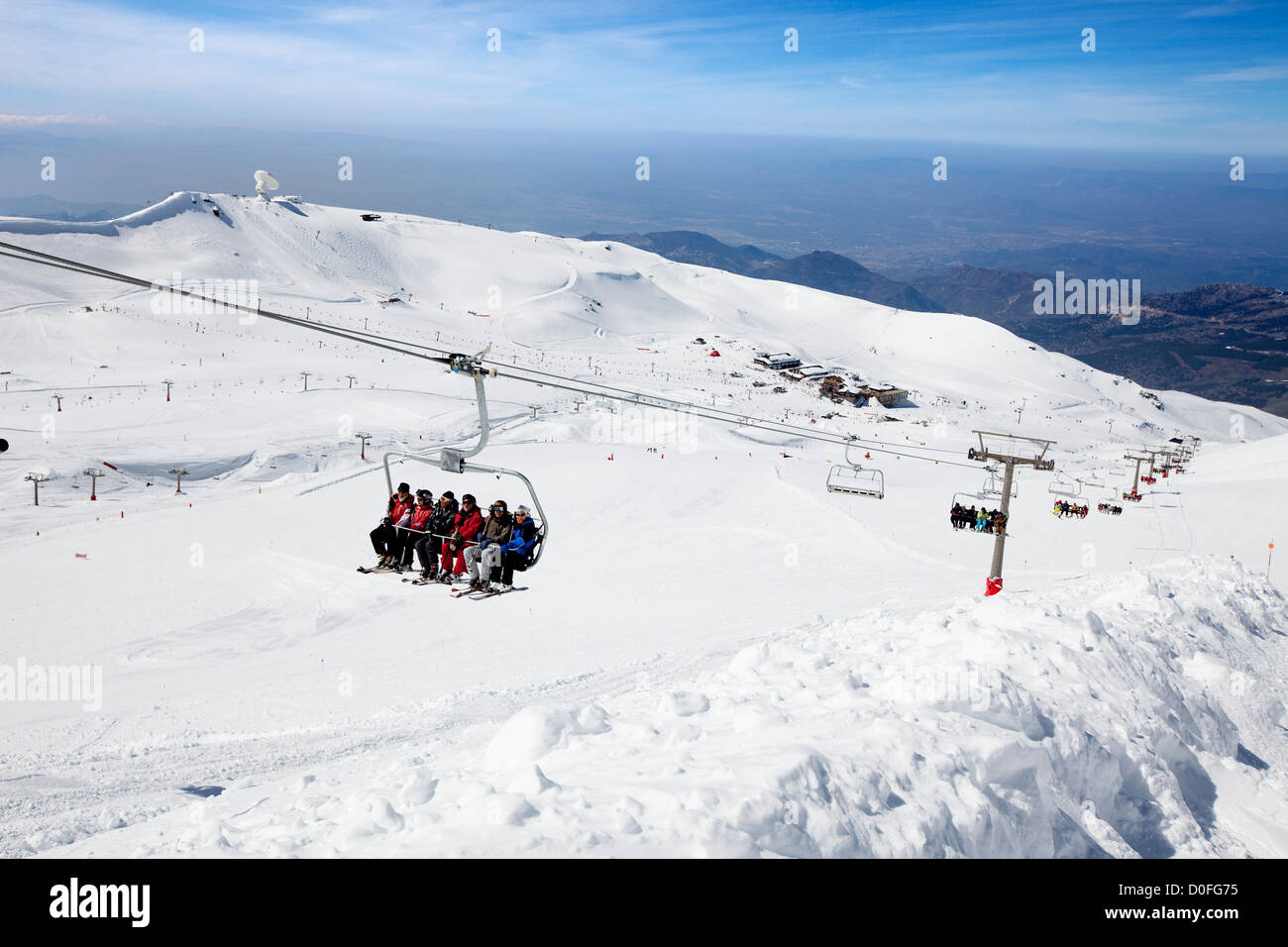 La station de ski Sierra Nevada Grenade Andalousie Espagne Estacion de esqui Sierra Nevada Granada, Andalousie Espagne Banque D'Images