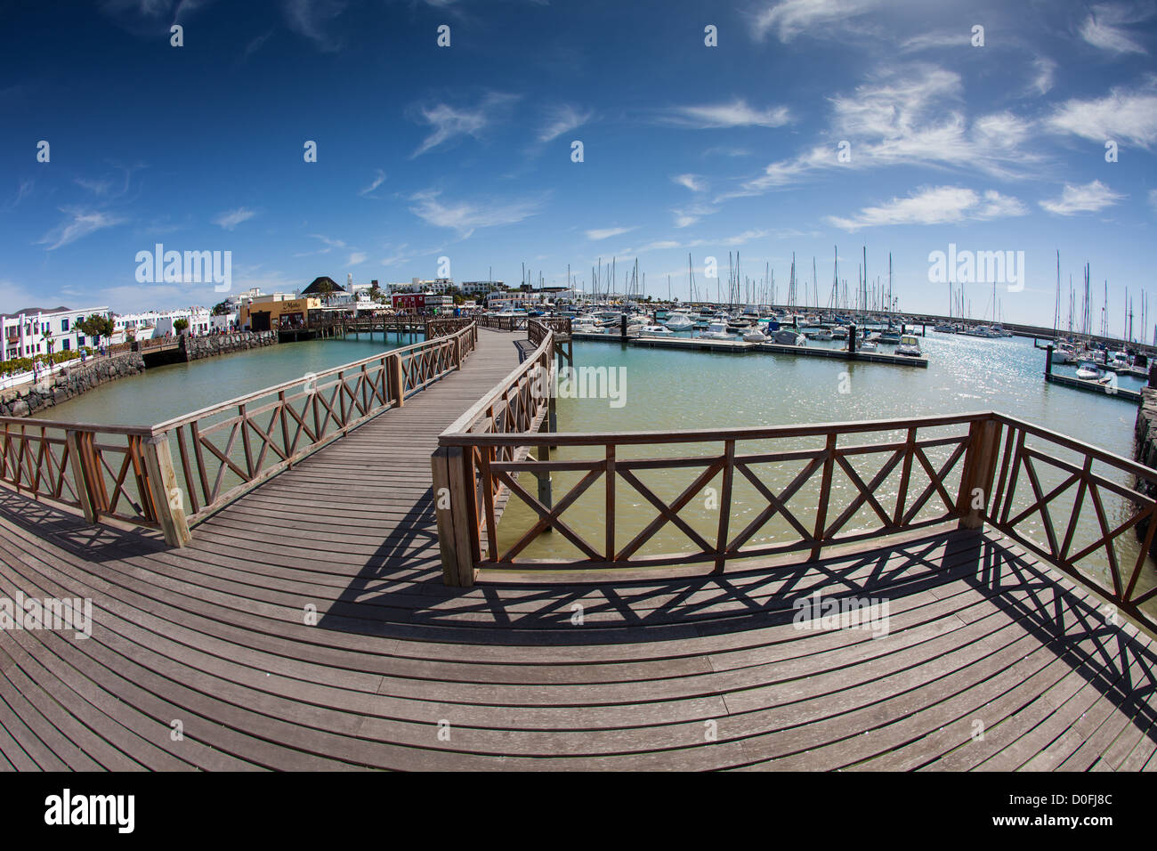 Marina Rubicon, près de Playa Blanca, sur l'appartement de vacances île de Lanzarote Banque D'Images