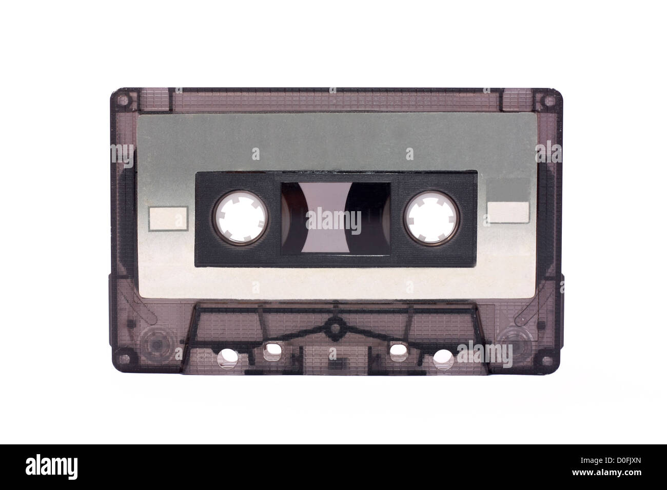 Gray-transparent cassette compacte isolated on white Banque D'Images
