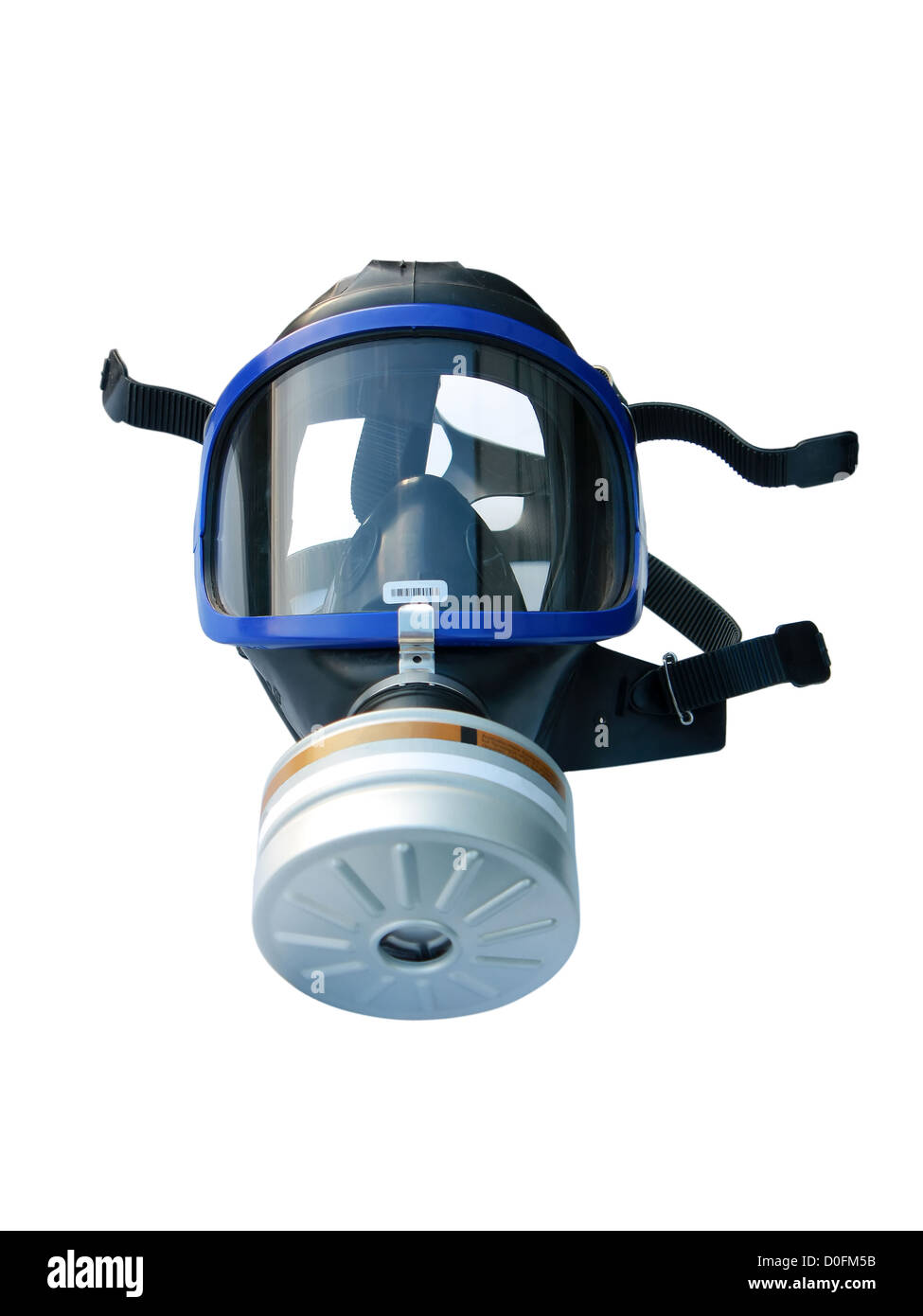 Masque à gaz isolé sur blanc, with clipping path Banque D'Images