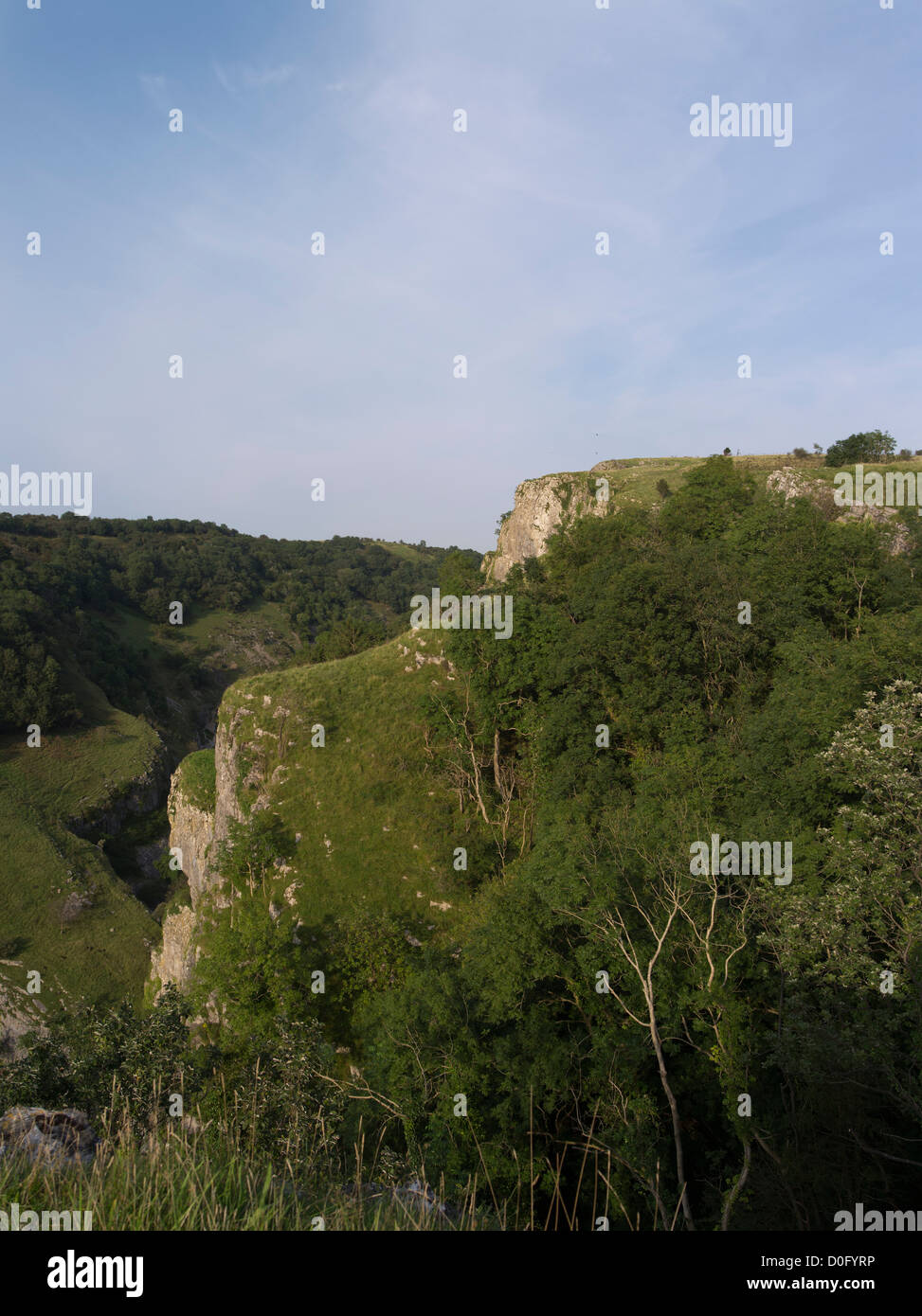 Dh de Cheddar MENDIP HILLS SOMERSET vallée Gorge de Cheddar calcaire Cliffs Banque D'Images