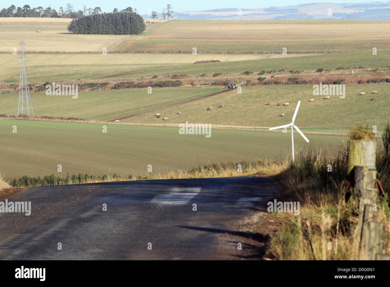 Ferme éolienne en Écosse près de Glens d Foudland Huntly Banque D'Images