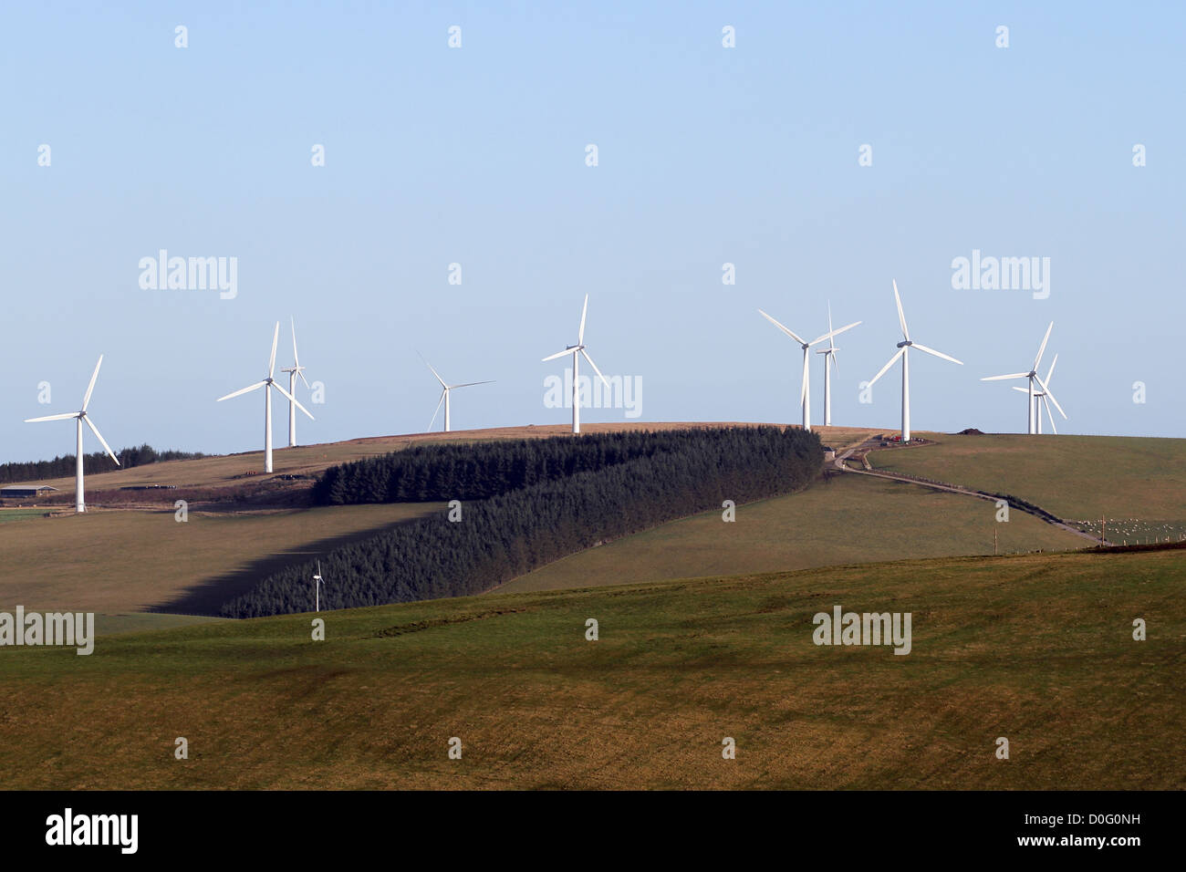 Ferme éolienne en Écosse près de Glens d Foudland Huntly Banque D'Images