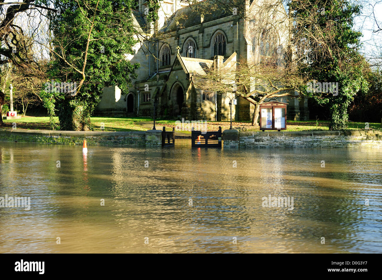 Colston Bassett Inondations 2012 . Banque D'Images