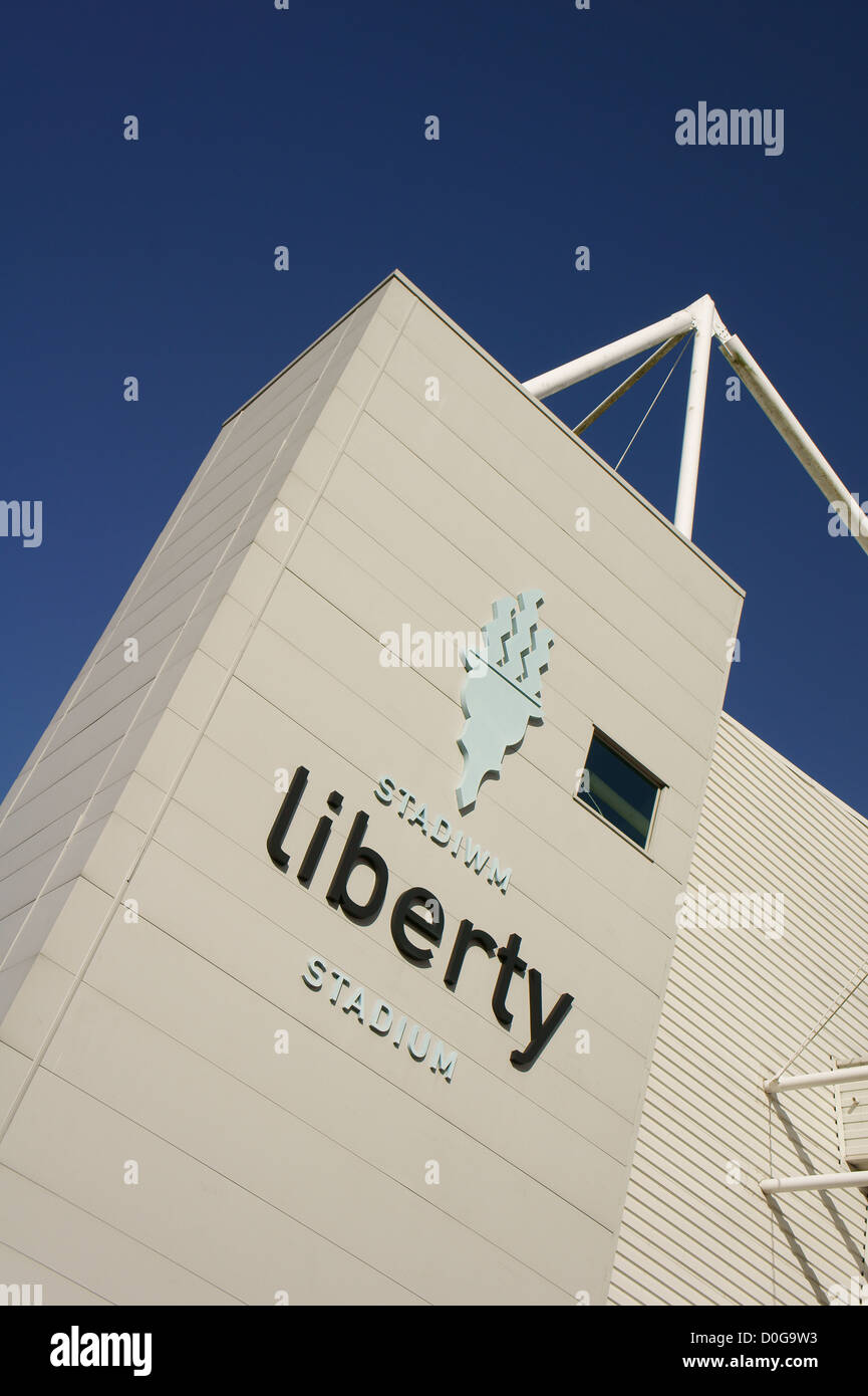 Stade Liberty, Swansea, terrain du Swansea City Football Club et l'équipe de rugby de Balbuzards, dans le sud du Pays de Galles, Royaume-Uni Banque D'Images