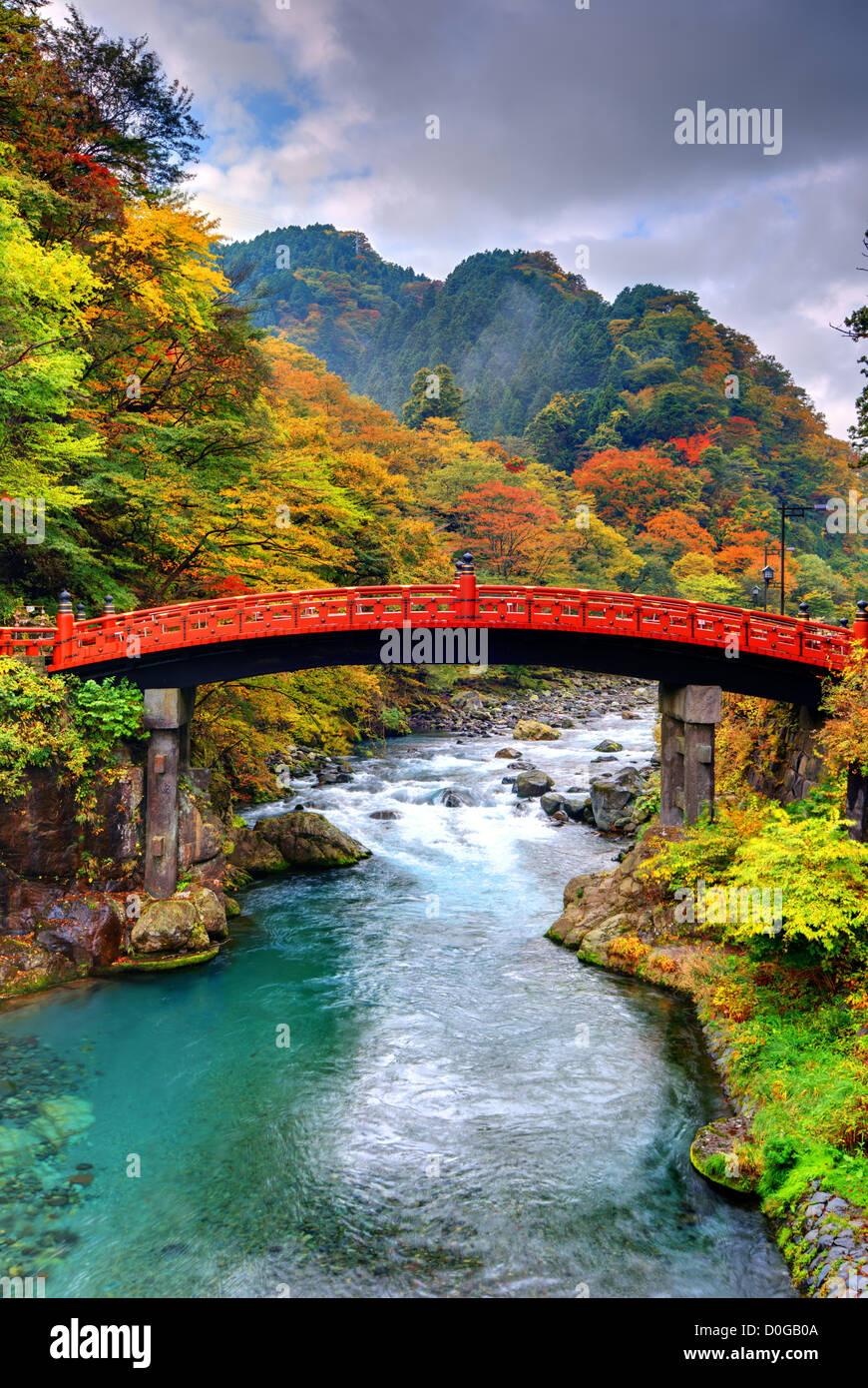 Pont Shinkyo à Nikko, Japon. Banque D'Images