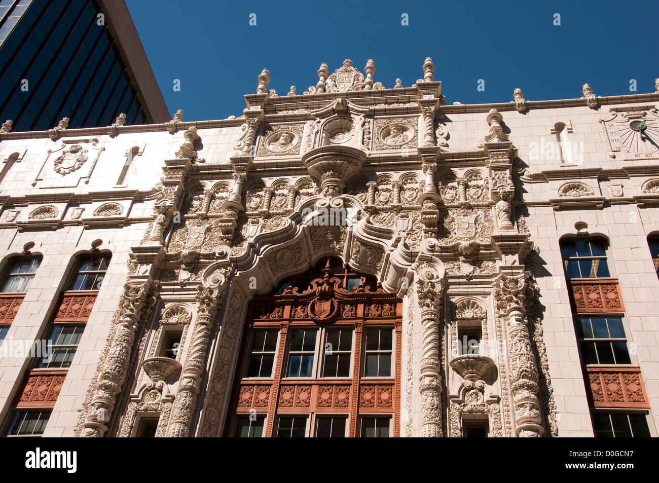 USA (Indiana), l'architecture du centre-ville d'Indianapolis. Banque D'Images