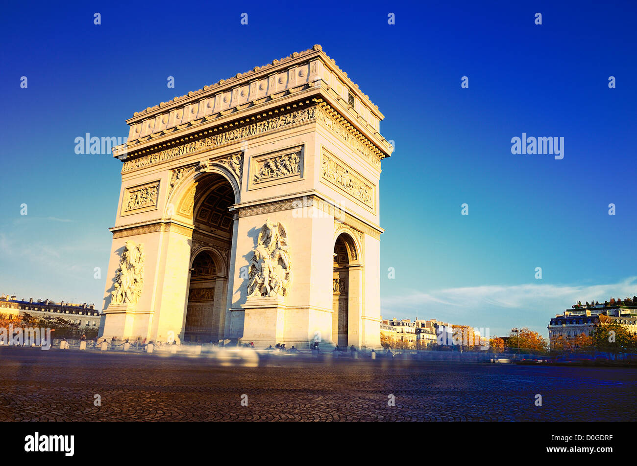 L'Arc de Triomphe sur la place Charles de Gaulle. Paris, France Banque D'Images