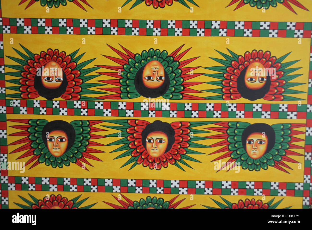 L'Afrique, l'Ethiopie, Gondar, Éthiopiens, art primitif Banque D'Images