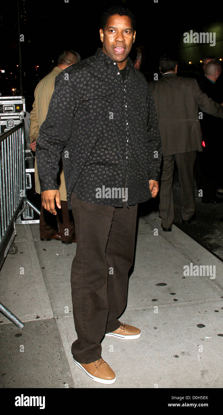 Denzel Washington au Ed Sullivan Theater pour 'La fin du Show' la ville de New York, USA - 09.11.10 Banque D'Images
