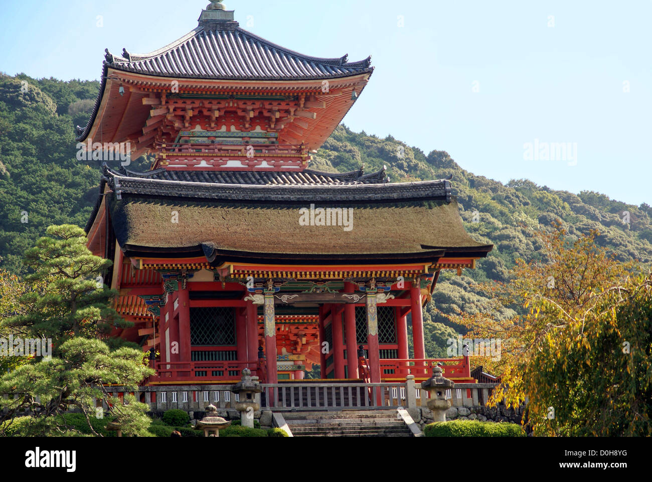 Le Japon, Honshu, Kyoto, temple Kiyomizu-Dera, Banque D'Images